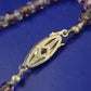 Vintage Amethyst-Glas Kette mit 925 Silber Verschluss – Eleganter Schmuck