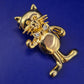 Verspielte Katzen Brosche in Gold-Optik – Charmantes Accessoire