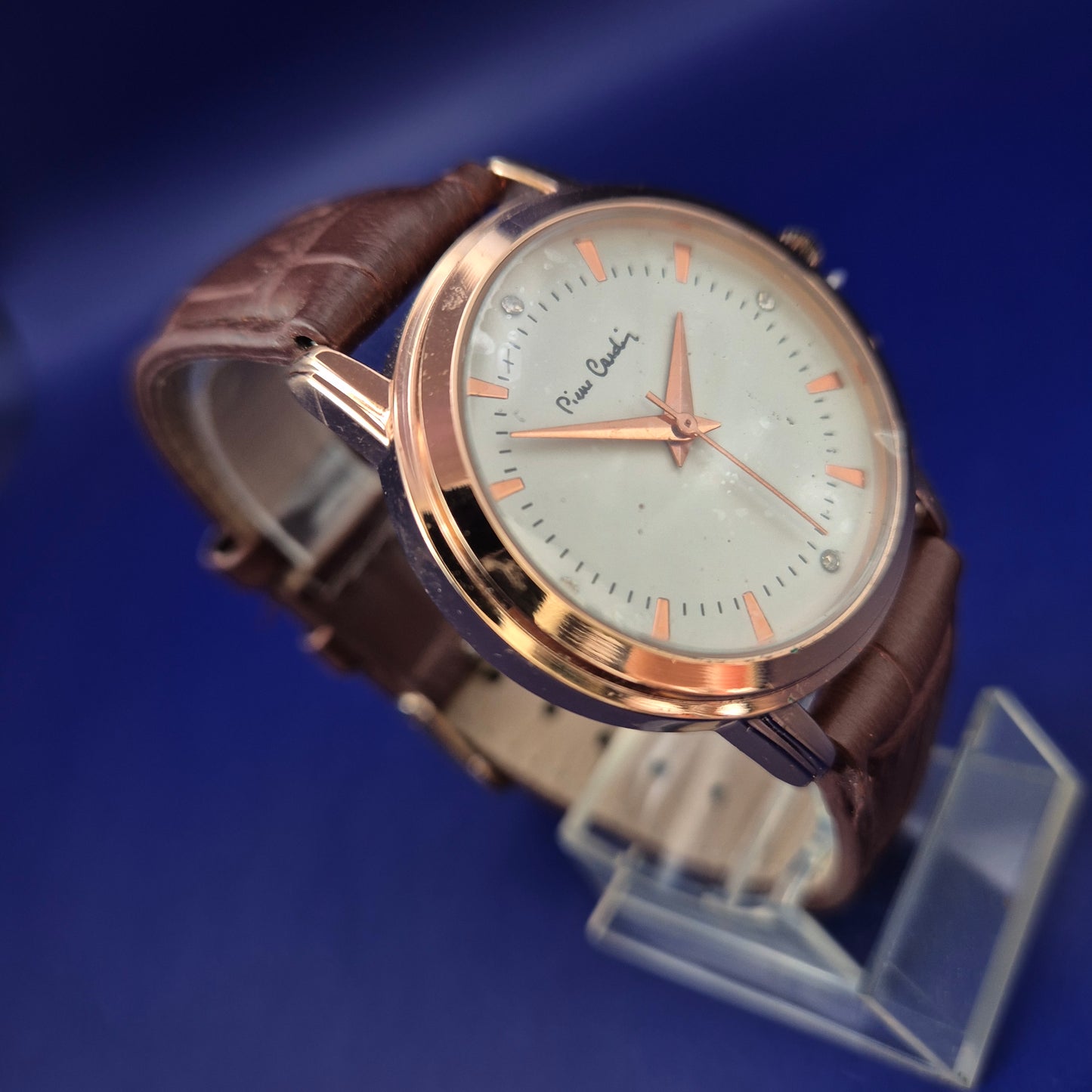 Elegante Pierre Cardin Damen Uhr – Roségold & Leder Look
