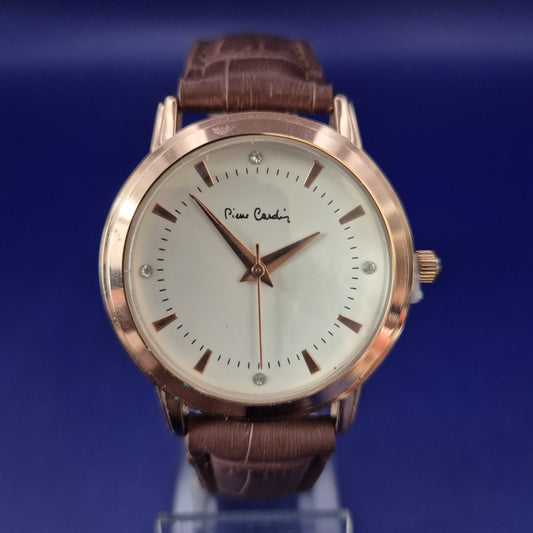 Elegante Pierre Cardin Damen Uhr – Roségold & Leder Look