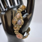 Antikes Armband mit Edelsteinen – Boho-Stil in Messing-Optik