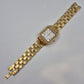 Elegante Damen Uhr Gold-Optik – Quadratisch mit Strasssteinen