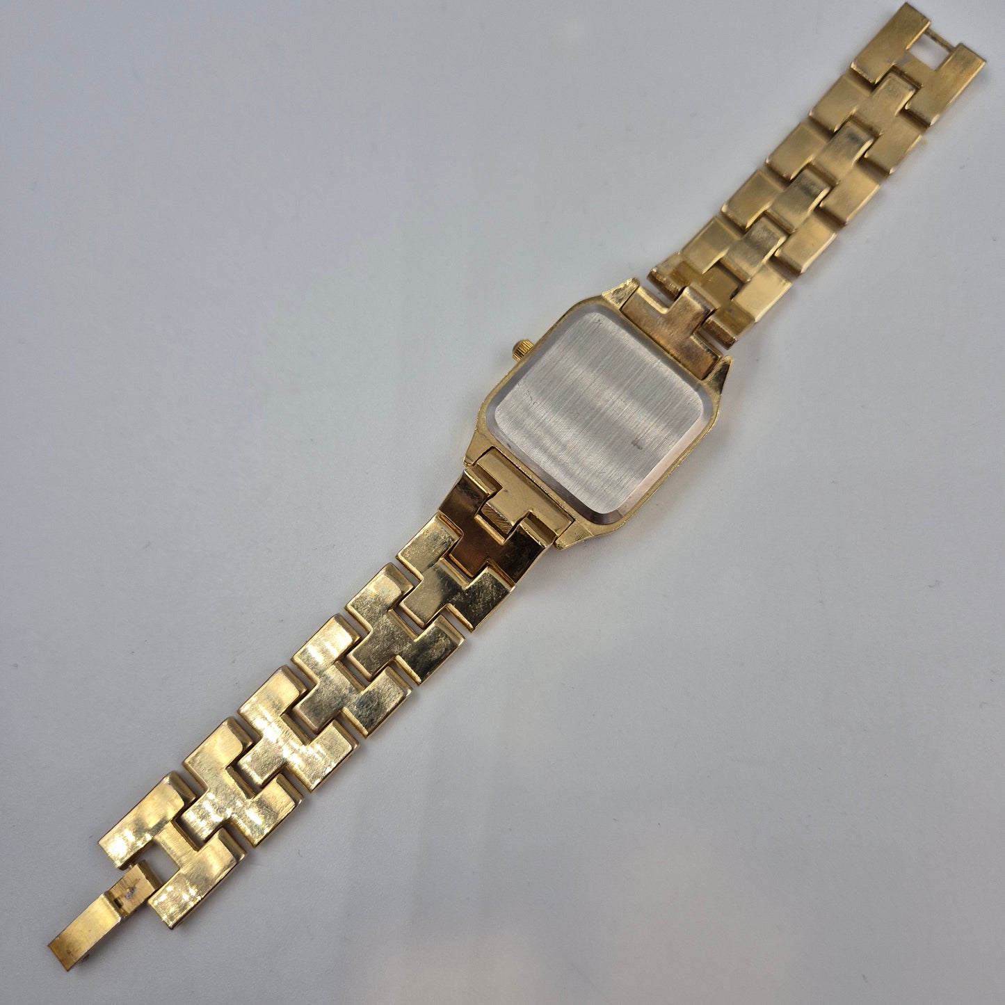 Elegante Damen Uhr Gold-Optik – Quadratisch mit Strasssteinen