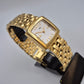 Elegante Saval Damen Uhr – Edles Design in glänzender Gold-Optik