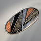 Klassische Vintage Brosche – Geometrisches Design mit Inlays