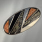 Klassische Vintage Brosche – Geometrisches Design mit Inlays