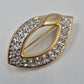 Elegante Vintage Brosche – Marquise-Form mit funkelndem Strass