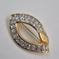 Elegante Vintage Brosche – Marquise-Form mit funkelndem Strass