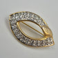 Elegante Vintage Brosche – Marquise-Form mit funkelndem Strass