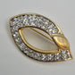 Elegante Vintage Brosche – Marquise-Form mit funkelndem Strass
