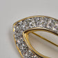 Elegante Vintage Brosche – Marquise-Form mit funkelndem Strass