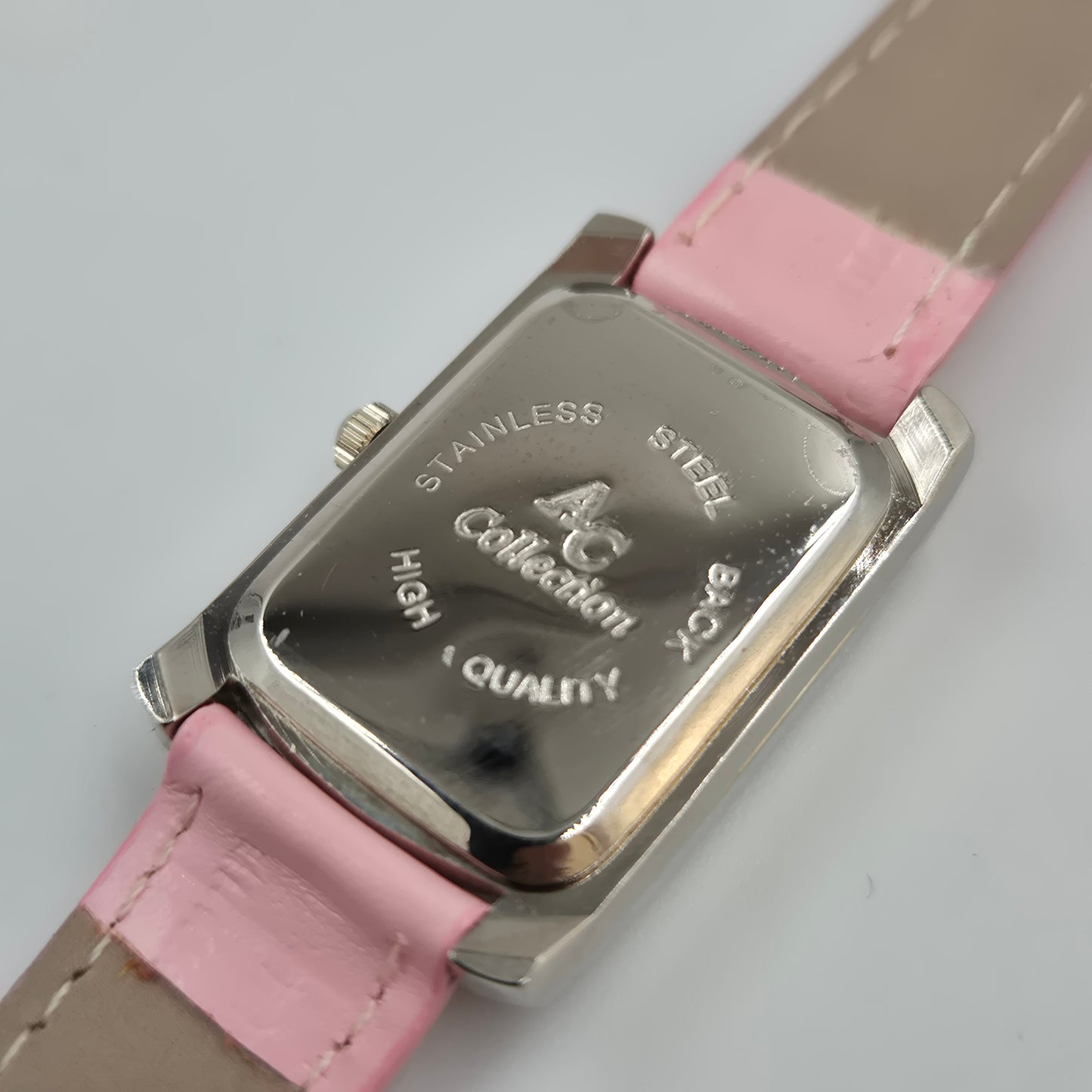 Elegante AC Collection Damen Uhr – Stilvolles Rechteck-Design in Rosa