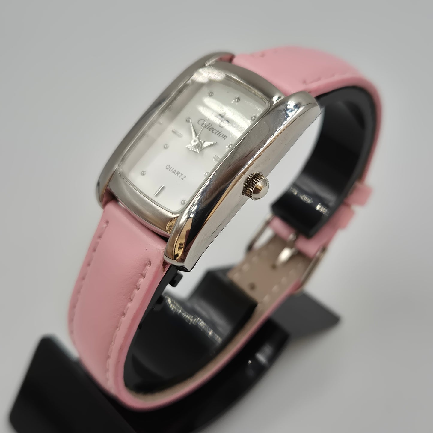 Elegante AC Collection Damen Uhr – Stilvolles Rechteck-Design in Rosa