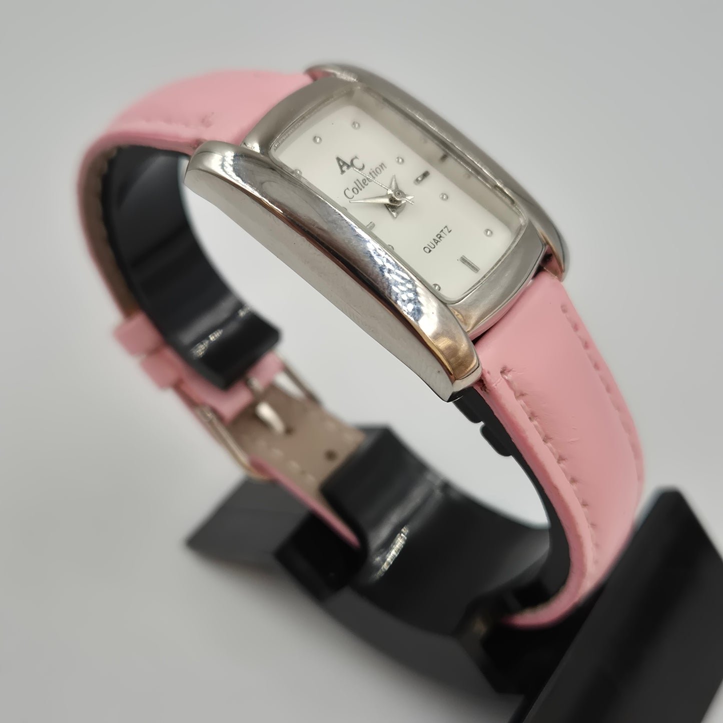 Elegante AC Collection Damen Uhr – Stilvolles Rechteck-Design in Rosa