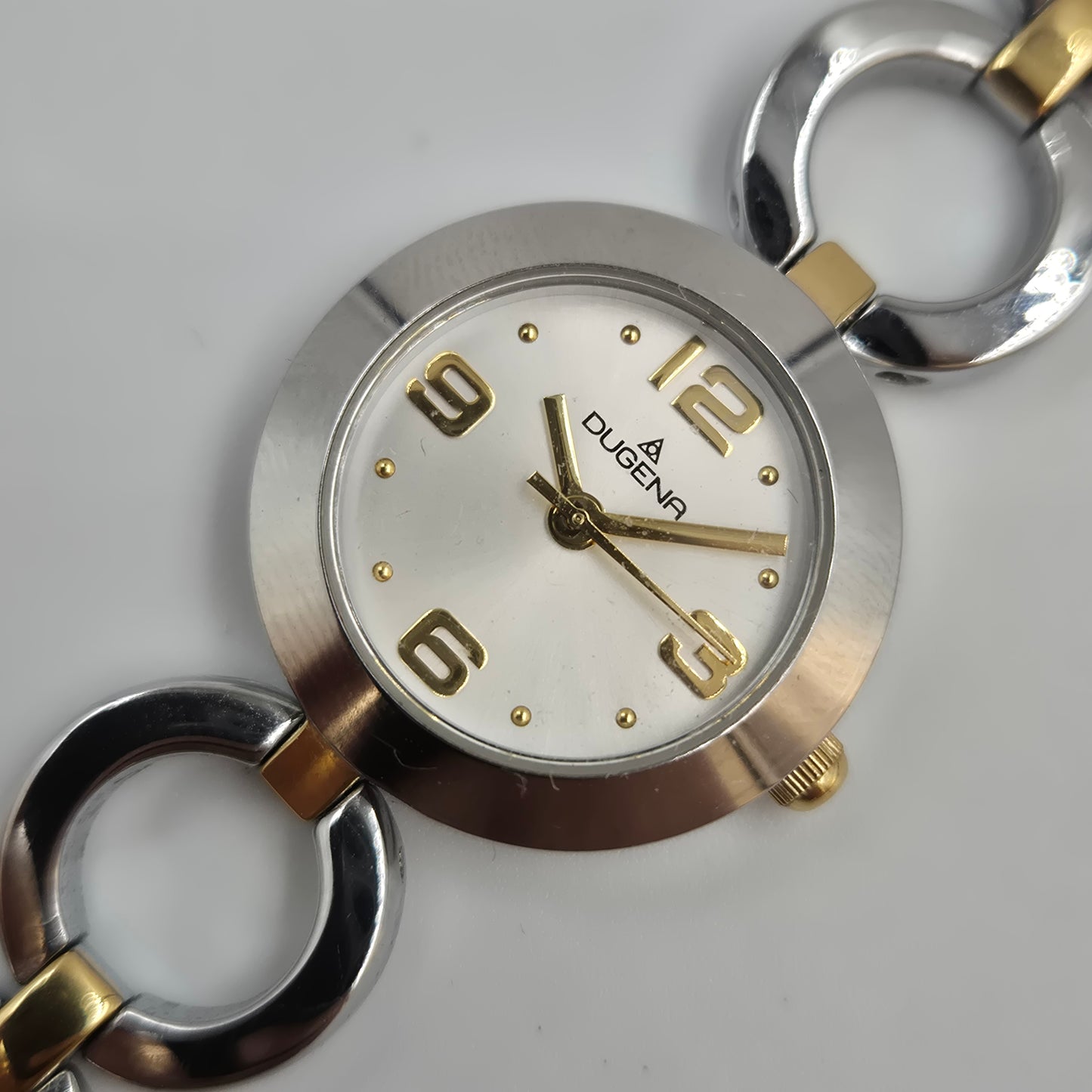 Elegante Dugena Damen Uhr – Klassisches Bicolor Spangen-Design