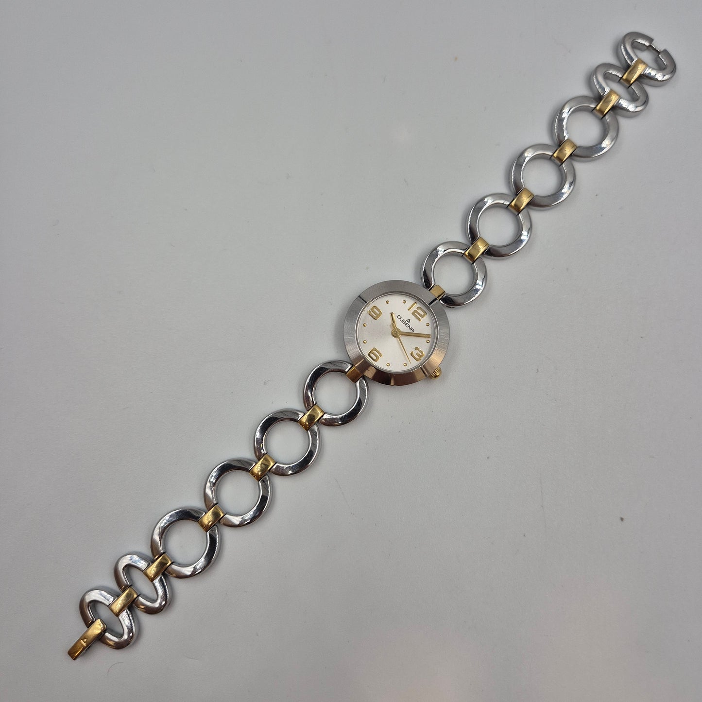 Elegante Dugena Damen Uhr – Klassisches Bicolor Spangen-Design