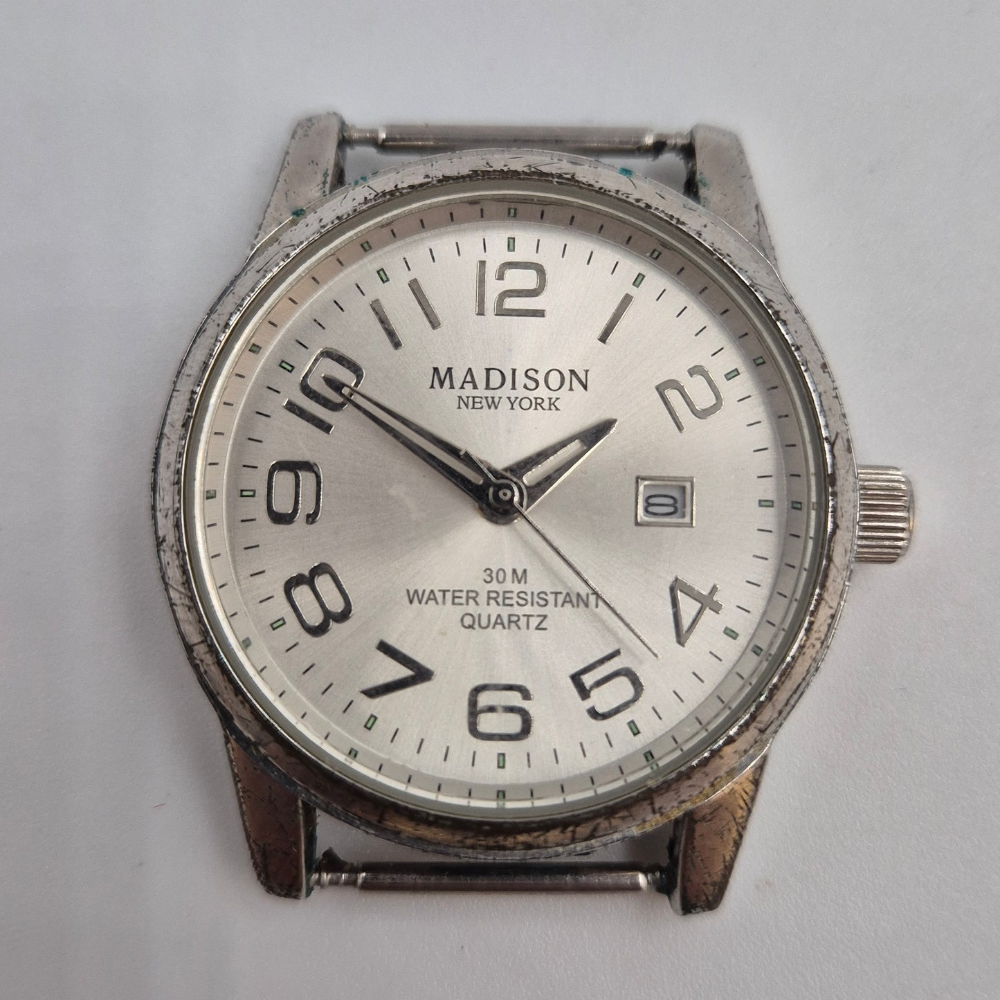 Klassische Madison New York Herren Uhr – Silbernes Zifferblatt