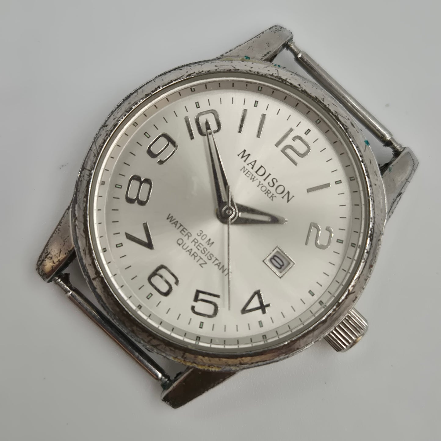 Klassische Madison New York Herren Uhr – Silbernes Zifferblatt