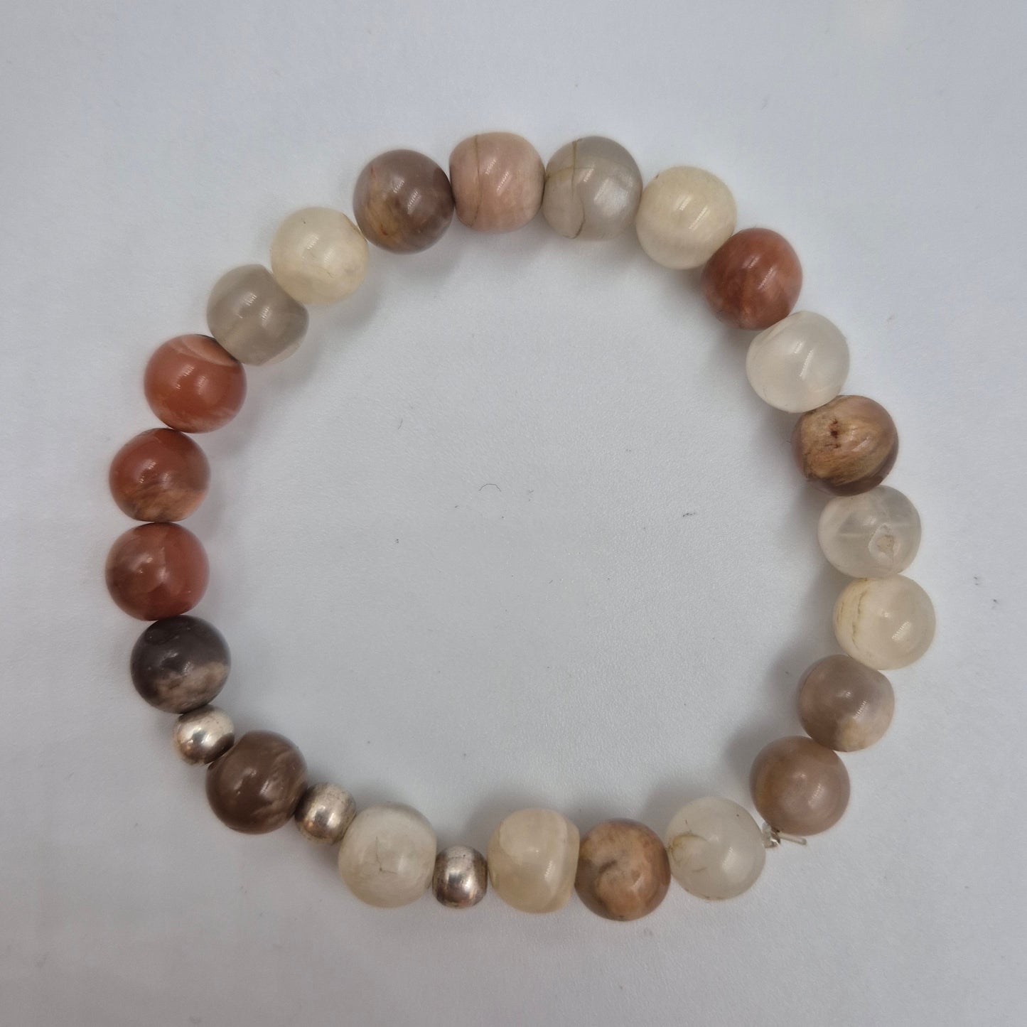 Naturstein Perlen Armband – Edler Boho-Schmuck in warmen Erdtönen