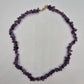 Edle Amethyst Splitter Kette – Naturstein Halskette in sattem Violett