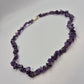 Edle Amethyst Splitter Kette – Naturstein Halskette in sattem Violett