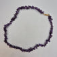 Edle Amethyst Splitter Kette – Naturstein Halskette in sattem Violett