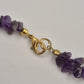 Edle Amethyst Splitter Kette – Naturstein Halskette in sattem Violett