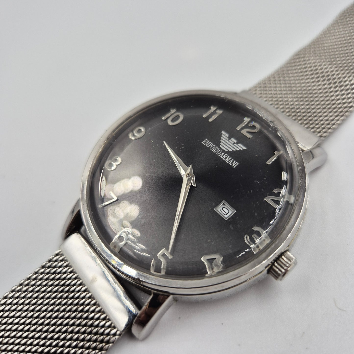 Stilvolle Emporio Armani Herren Uhr – Klassisch in Silber & Schwarz