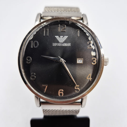 Stilvolle Emporio Armani Herren Uhr – Klassisch in Silber & Schwarz
