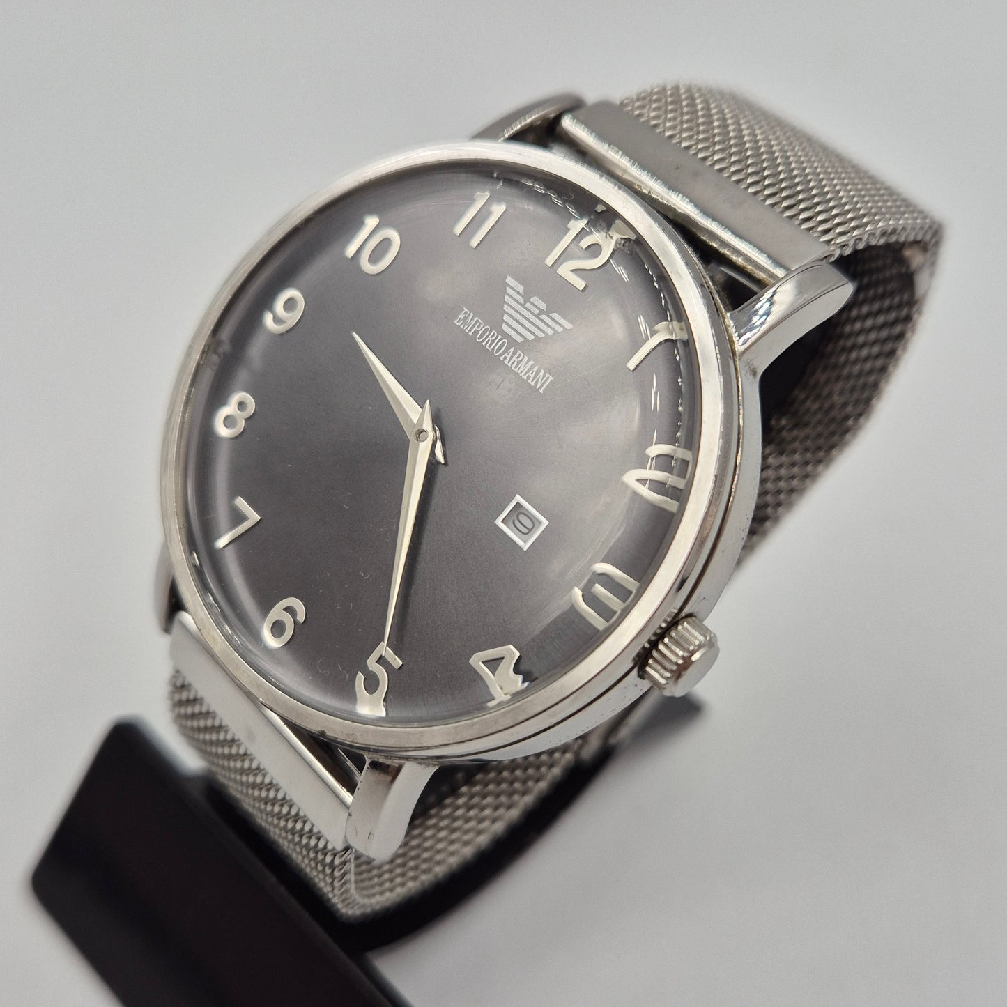 Stilvolle Emporio Armani Herren Uhr – Klassisch in Silber & Schwarz