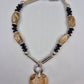Elegante BIBA Damen Kette mit Herz Anhänger aus Naturstein