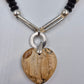 Elegante BIBA Damen Kette mit Herz Anhänger aus Naturstein