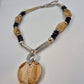 Elegante BIBA Damen Kette mit Herz Anhänger aus Naturstein