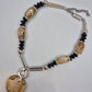 Elegante BIBA Damen Kette mit Herz Anhänger aus Naturstein