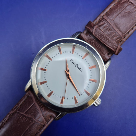 Klassische Pierre Cardin Herren Uhr – Stilvolles Design in Roségold & Braun