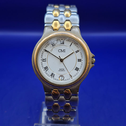 Klassische CMI Herren Uhr Bicolor – Elegantes Design mit Defekt