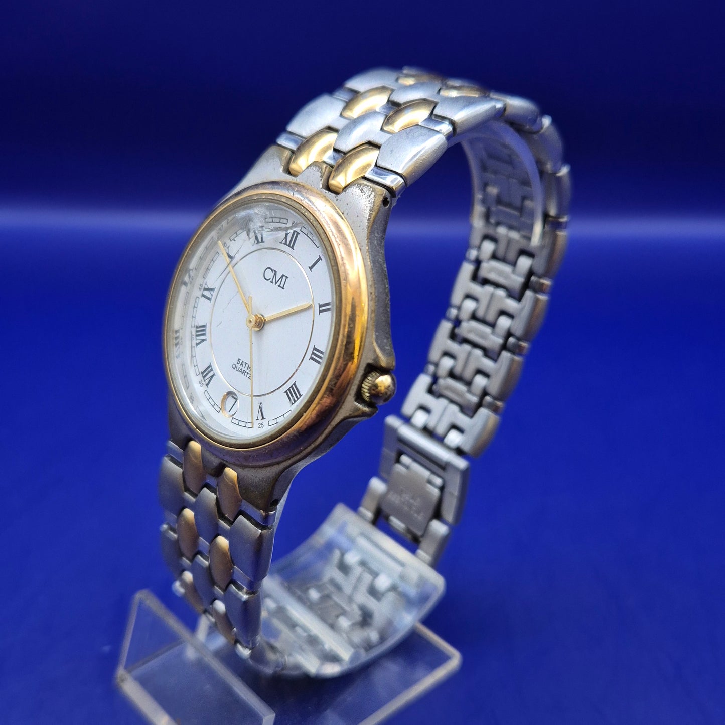Klassische CMI Herren Uhr Bicolor – Elegantes Design mit Defekt