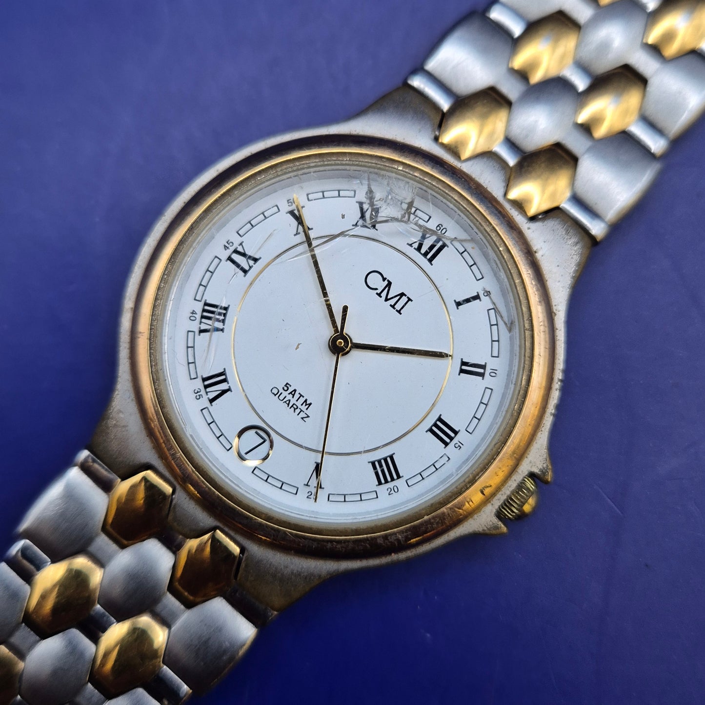 Klassische CMI Herren Uhr Bicolor – Elegantes Design mit Defekt