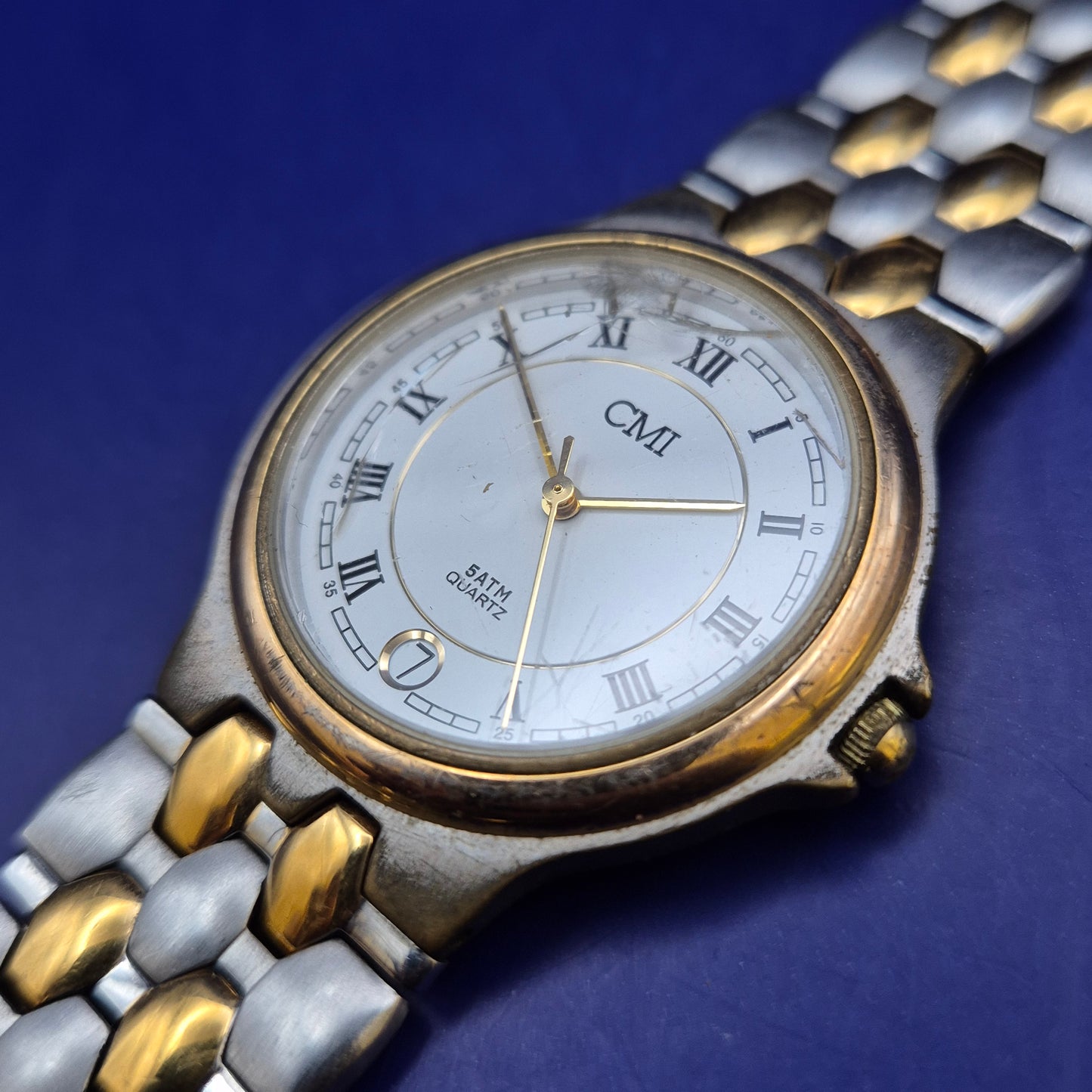 Klassische CMI Herren Uhr Bicolor – Elegantes Design mit Defekt