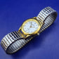 Klassische Fortuna Damen Uhr – Goldener Vintage-Stil mit Zugband