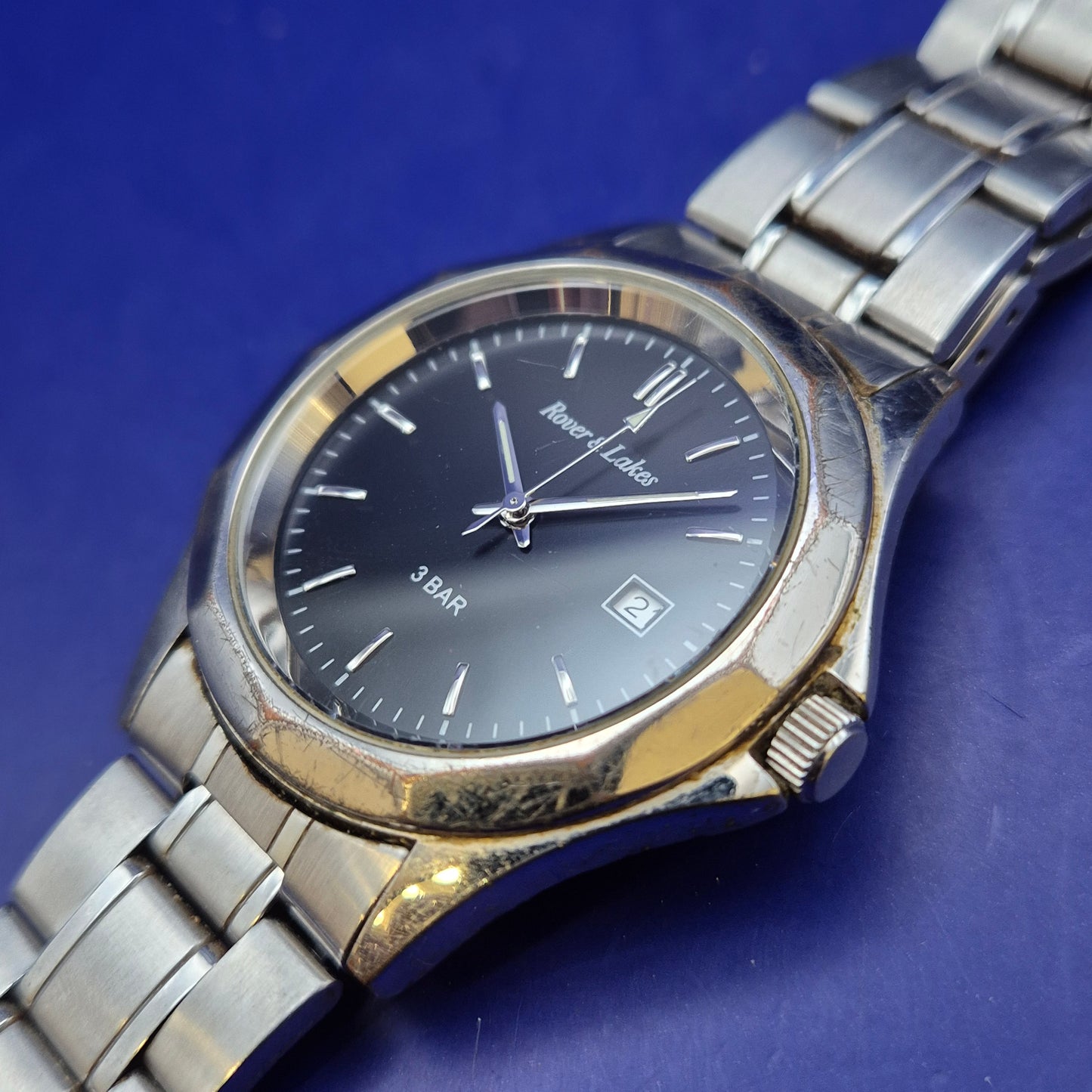 Rover & Lakes Herren Uhr – Klassischer Look mit schwarzem Zifferblatt