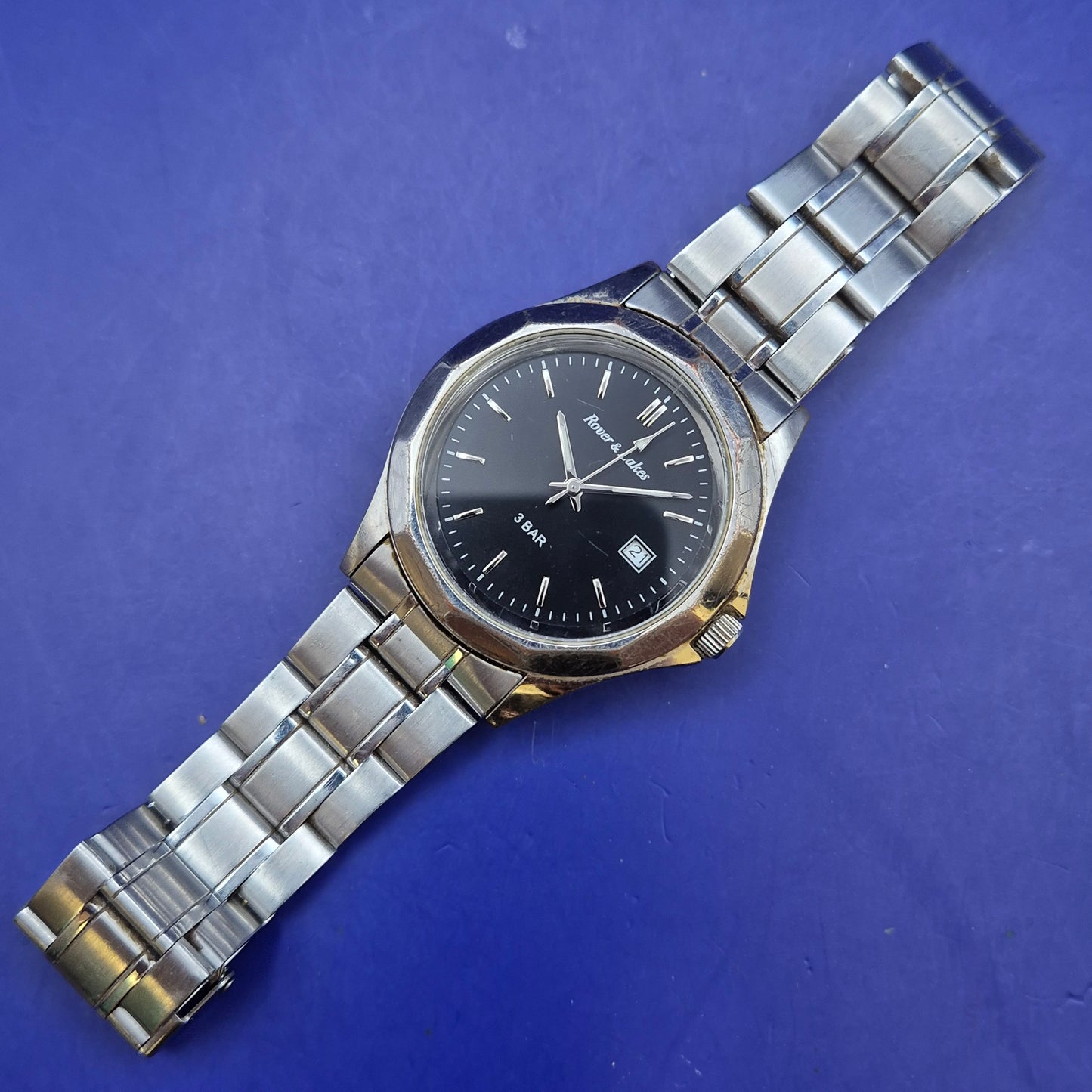 Rover & Lakes Herren Uhr – Klassischer Look mit schwarzem Zifferblatt