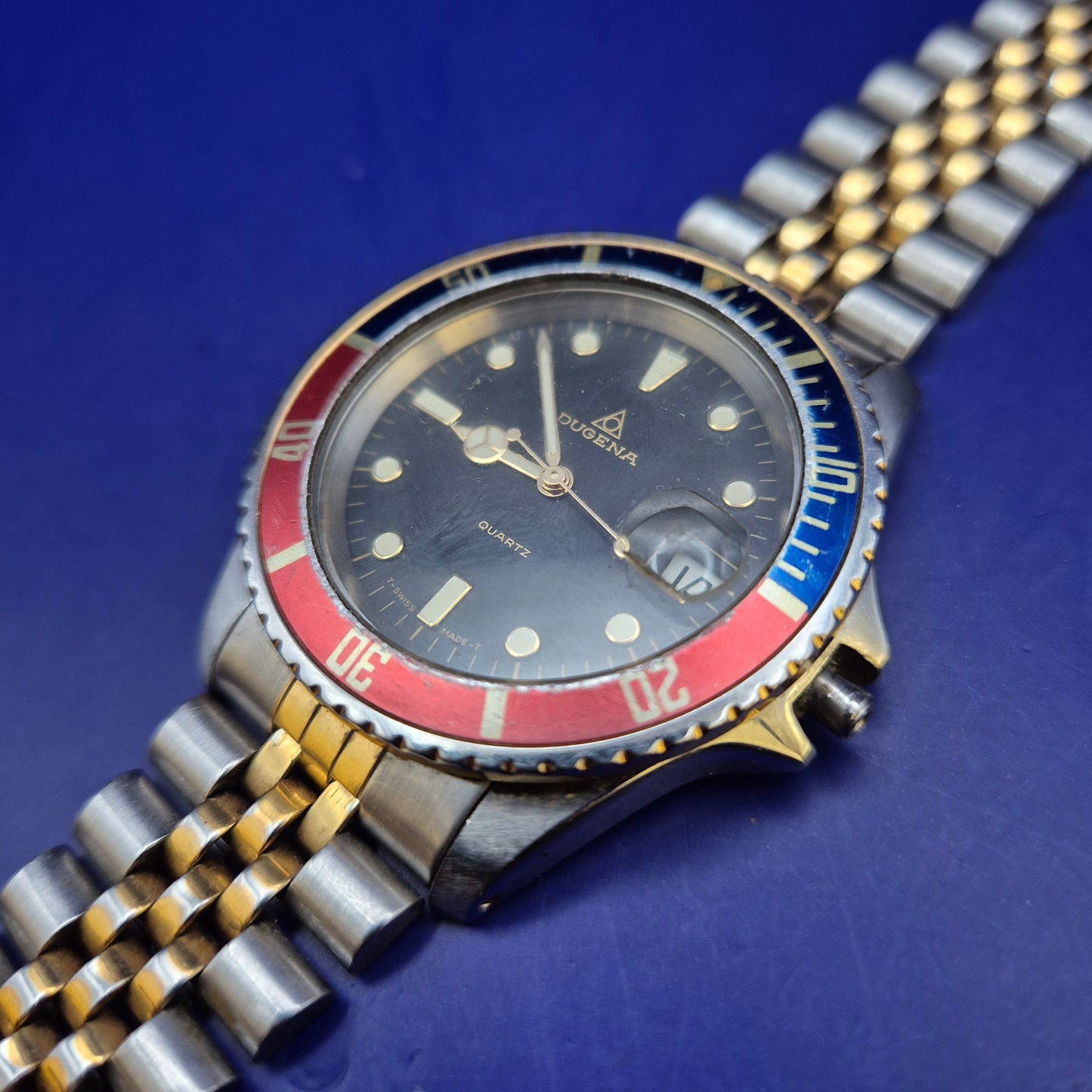 Klassische Dugena Herren Uhr – Sportliches Design mit Pepsi-Lünette