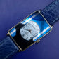 Stilvolle Akzent Damen Uhr in Blau – Markantes Rechteck Design