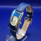 Stilvolle Akzent Damen Uhr in Blau – Markantes Rechteck Design