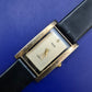 Klassische TCM Damen Uhr in Gold & Schwarz – Elegantes Rechteck Design
