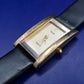 Klassische TCM Damen Uhr in Gold & Schwarz – Elegantes Rechteck Design