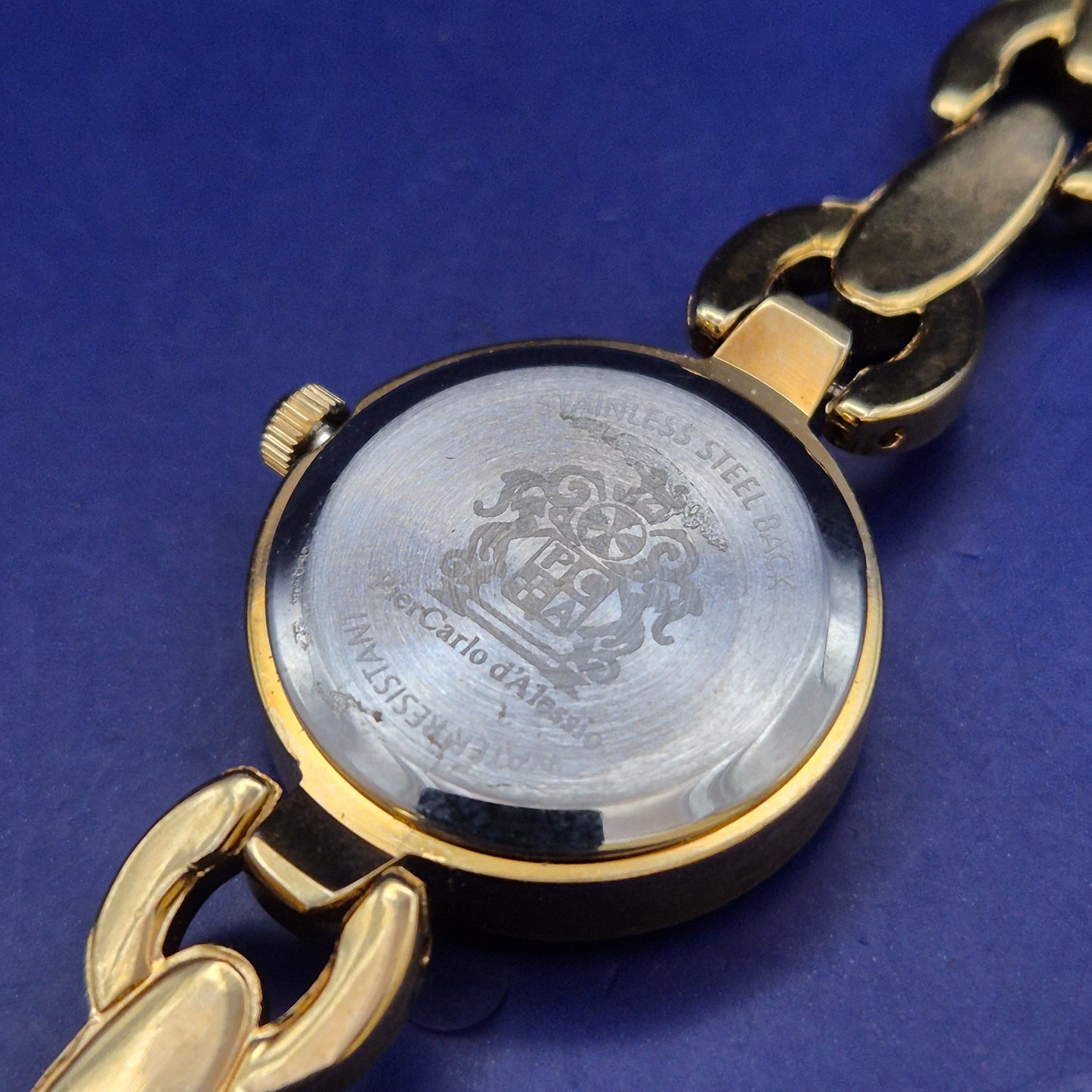 Pier Carlo d'Alessio Damen Uhr – Elegantes Gliederarmband in Gold Optik