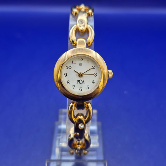 Pier Carlo d'Alessio Damen Uhr – Elegantes Gliederarmband in Gold Optik