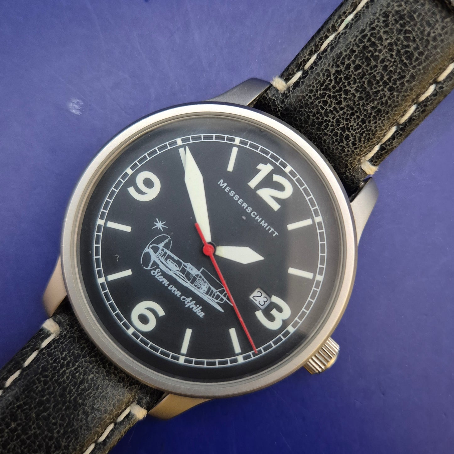 Klassische Messerschmitt Flieger Herren Uhr „Stern von Afrika“ – ME-42Stern